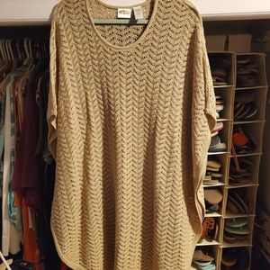 Beige Dolman/Poncho Sweater XL/2X